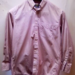 Club room pinstripe red and white button down